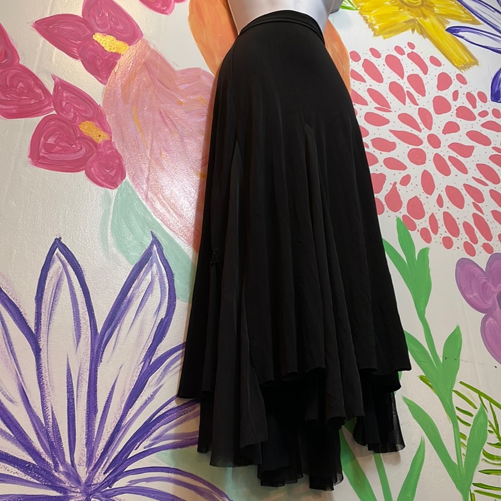 Black Retro long skirt- 90’s vibe/ M/L